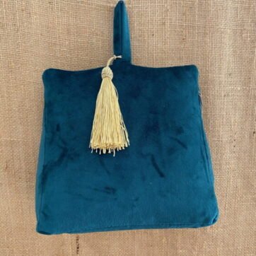 Cale Porte Velours bleu vert