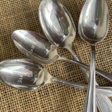 Lot 4 Cuillères à café "VILLES ITALIENNES"