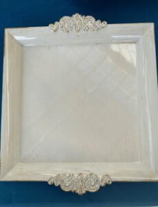 Plateau carr&eacute; blanc
