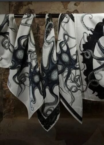 Torchon POLPO cadre carré orné