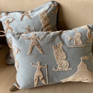 DUO COUSSIN CIRCUS BLEU