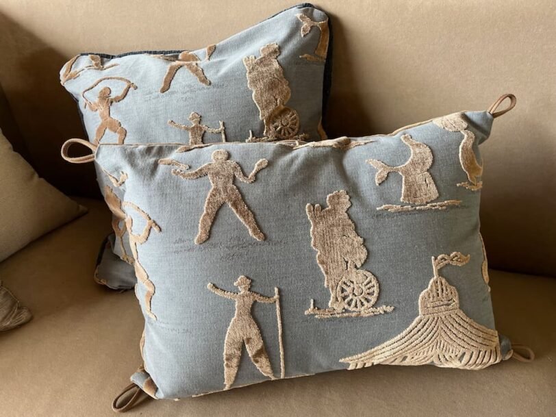 DUO COUSSIN CIRCUS BLEU