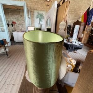 LAMPE BOIS TOURNE NATUREL DETAIL ABAT JOUR