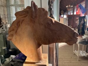 BUSTE T&Ecirc;TE DE CHEVAL EN FONTE grand mod&egrave;le