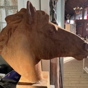 BUSTE TÊTE DE CHEVAL EN FONTE grand modèle
