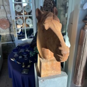 BUSTE TETE DE CHEVAL EN FONTE grand modele BIS