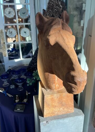 BUSTE TETE DE CHEVAL EN FONTE grand modele BIS