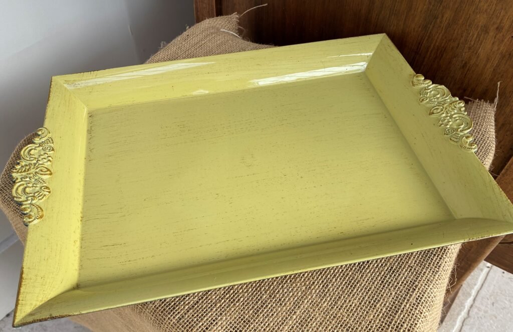 Plateau carré vert anis