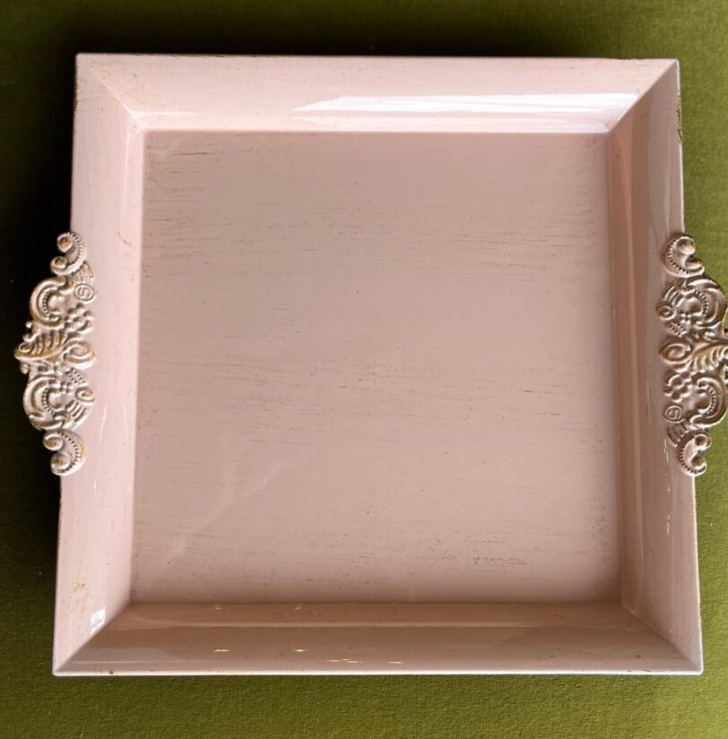 Plateau carré rose