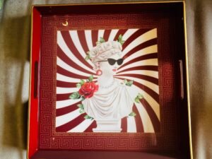 PLATEAUX BAROQUE MYTHOS "ROUGE LUNETTES"