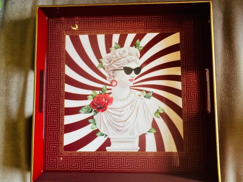 PLATEAUX BAROQUE MYTHOS "ROUGE LUNETTES"