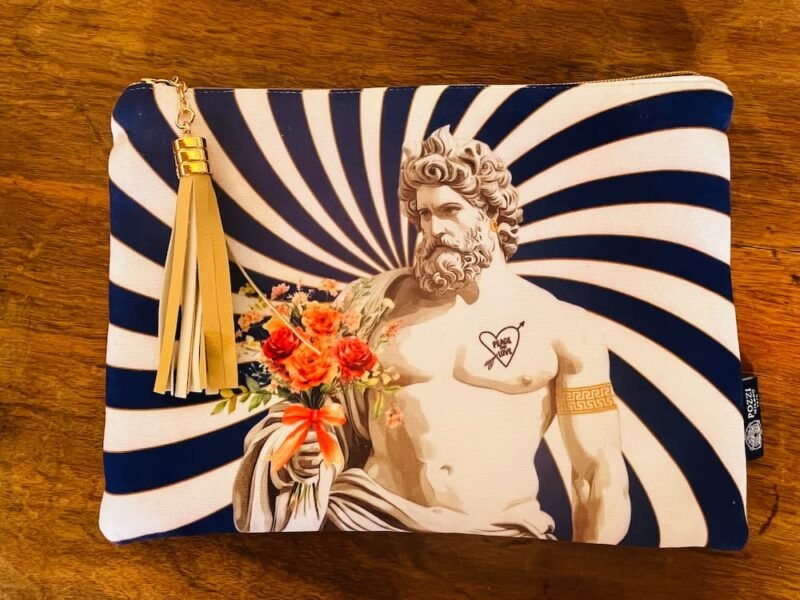 POCHETTE BAROQUE MYTHOS "BLEU TATOUAGE"