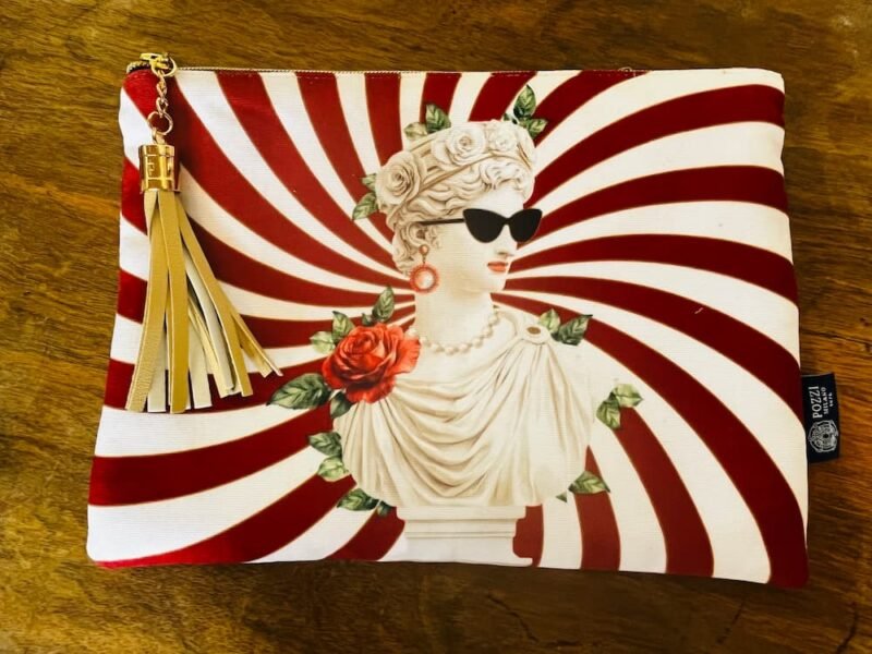 POCHETTE BAROQUE MYTHOS "ROUGE LUNETTE"